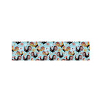 Rooster And Snowflake Pattern Print Bed Runner