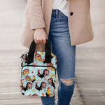 Rooster And Snowflake Pattern Print Bible Tote Bag