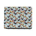 Rooster And Snowflake Pattern Print Bifold Wallet