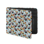 Rooster And Snowflake Pattern Print Bifold Wallet