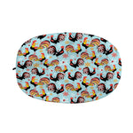 Rooster And Snowflake Pattern Print Car Side Mirror Covers