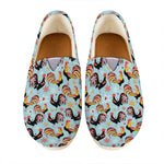Rooster And Snowflake Pattern Print Casual Shoes
