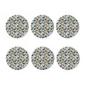 Rooster And Snowflake Pattern Print Coaster Set