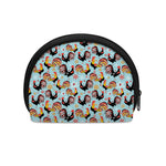 Rooster And Snowflake Pattern Print Coin Purse