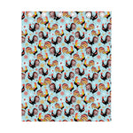 Rooster And Snowflake Pattern Print Curtain