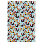 Rooster And Snowflake Pattern Print Curtain