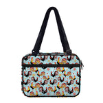 Rooster And Snowflake Pattern Print Double Strap Bible Bag