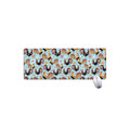 Rooster And Snowflake Pattern Print Extended Mouse Pad