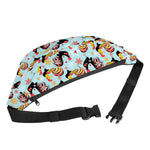 Rooster And Snowflake Pattern Print Fanny Pack