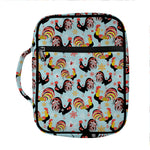 Rooster And Snowflake Pattern Print Front Pocket Bible Bag