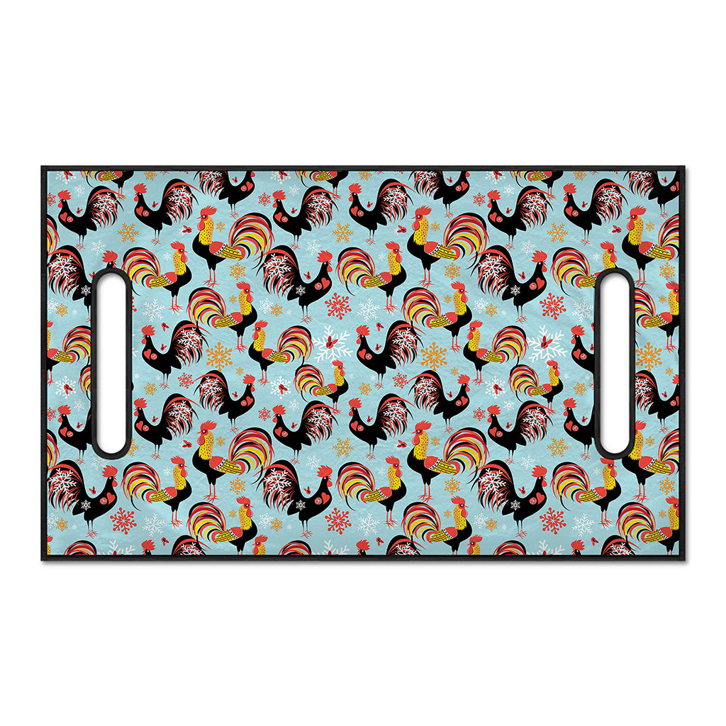 Rooster And Snowflake Pattern Print Golf Cart Seat Cover