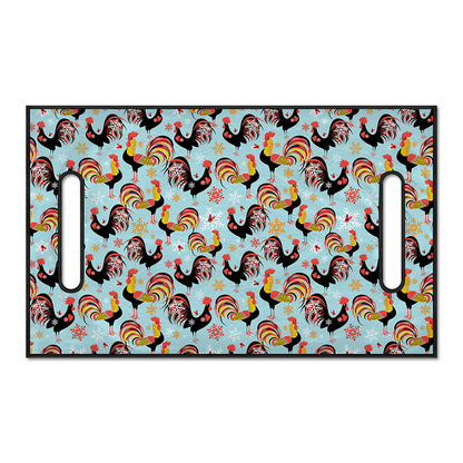 Rooster And Snowflake Pattern Print Golf Cart Seat Cover