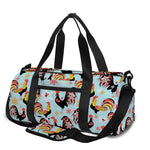 Rooster And Snowflake Pattern Print Gym Bag
