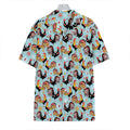 Rooster And Snowflake Pattern Print Hawaiian Shirt