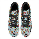 Rooster And Snowflake Pattern Print High Top Leather Sneakers