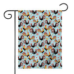 Rooster And Snowflake Pattern Print House Flag