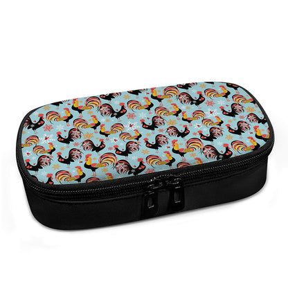 Rooster And Snowflake Pattern Print Insulin Cooler Travel Case