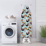 Rooster And Snowflake Pattern Print Ironing Board Cover