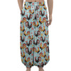 Rooster And Snowflake Pattern Print Lantern Pants