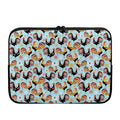 Rooster And Snowflake Pattern Print Laptop Sleeve