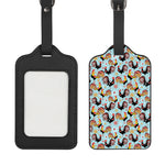 Rooster And Snowflake Pattern Print Luggage Tag