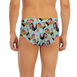 Rooster And Snowflake Pattern Print Men's Briefs