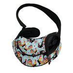Rooster And Snowflake Pattern Print Pet Sling Carrier