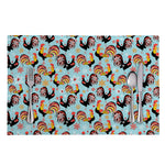 Rooster And Snowflake Pattern Print Placemat