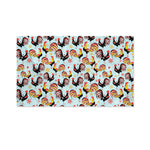 Rooster And Snowflake Pattern Print Polyester Flag