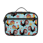 Rooster And Snowflake Pattern Print Portable Lunch Bag