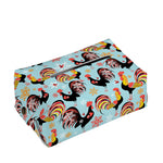 Rooster And Snowflake Pattern Print Rectangle Tissue Box Cover