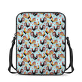 Rooster And Snowflake Pattern Print Rectangular Crossbody Bag