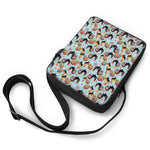 Rooster And Snowflake Pattern Print Rectangular Crossbody Bag