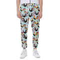 Rooster And Snowflake Pattern Print Joggers