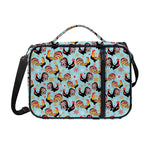 Rooster And Snowflake Pattern Print Shoulder Strap Bible Bag
