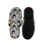 Rooster And Snowflake Pattern Print Slippers