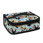 Rooster And Snowflake Pattern Print Small Lunch Bag