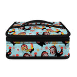 Rooster And Snowflake Pattern Print Small Lunch Bag