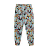 Rooster And Snowflake Pattern Print Sweatpants