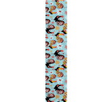 Rooster And Snowflake Pattern Print Table Runner