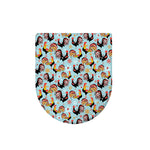 Rooster And Snowflake Pattern Print Toilet Lid Cover