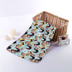 Rooster And Snowflake Pattern Print Towel