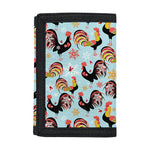 Rooster And Snowflake Pattern Print Trifold Wallet