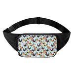 Rooster And Snowflake Pattern Print Waist Bag