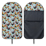Rooster And Snowflake Pattern Print Waterproof Car Seat Cover