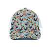 Rooster And Snowflake Pattern Print White Mesh Trucker Cap