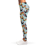 Rooster And Snowflake Pattern Print Women's Leggings