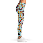 Rooster And Snowflake Pattern Print Women's Leggings