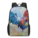 Rooster Painting Print 17 Inch Backpack