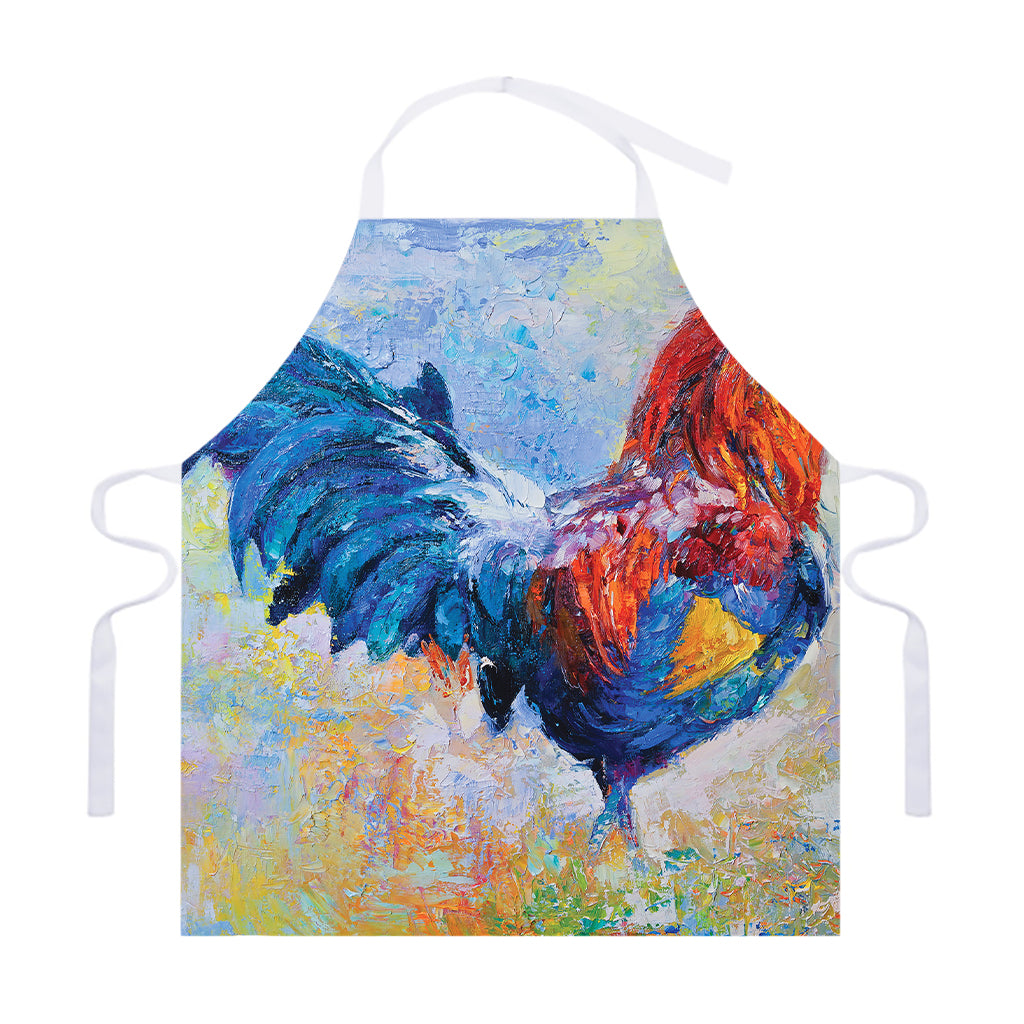 Rooster Painting Print Adjustable Apron